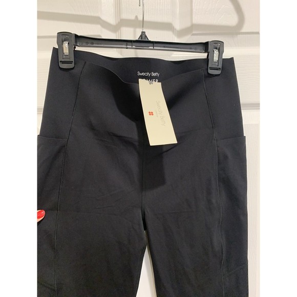 NWT Women's Sweaty Betty Power High Waist 7/8 Workout Leggings Black Size XXL - Picture 5 of 9